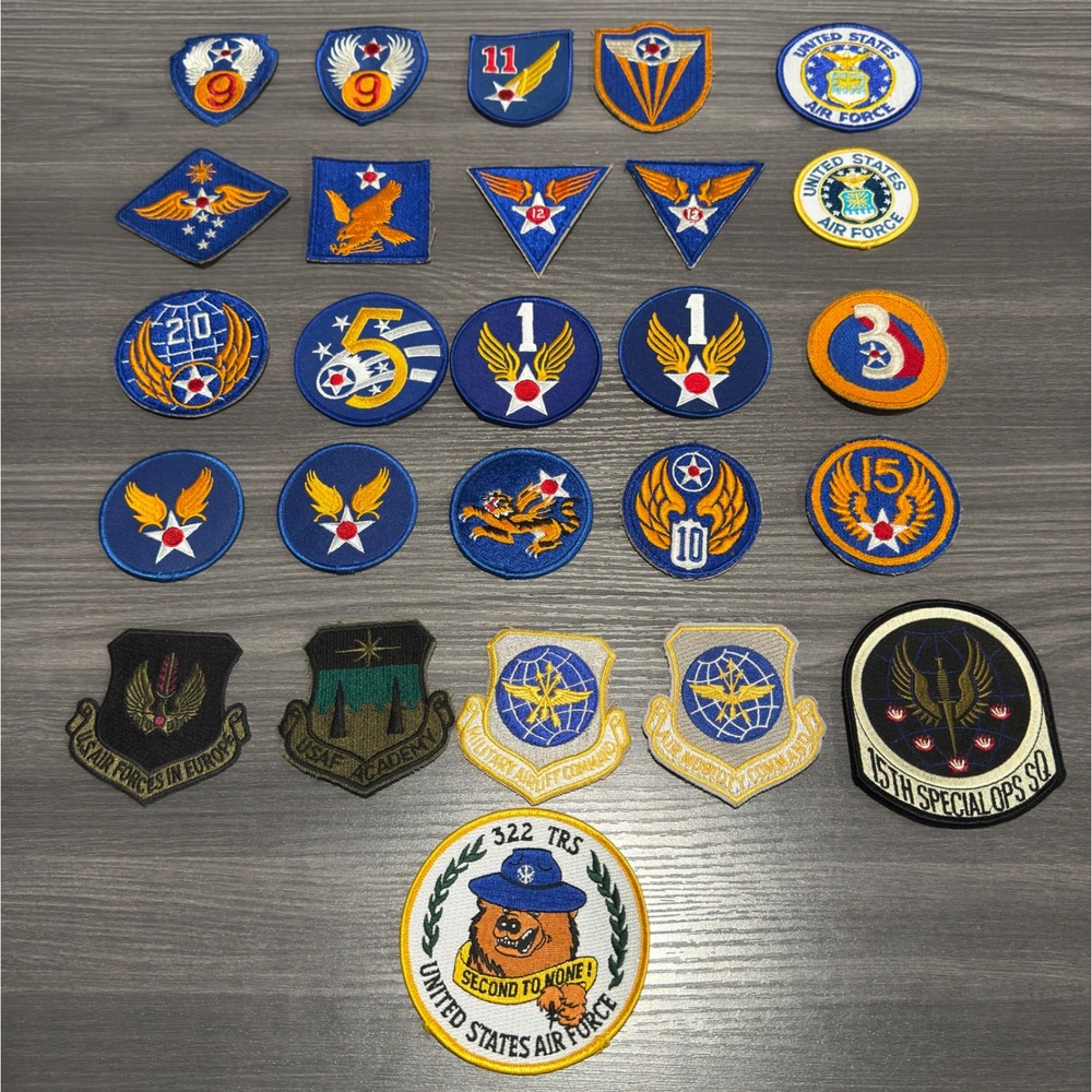 26 Vintage US Air Force Patch Lot 322 TRS 15th Special Ops SQ Military Insignia